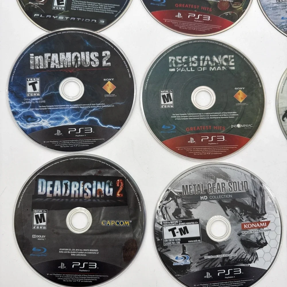 Blue Ray Lot Of 13 PlayStation 3 Games Discs Only, Used Untested Clean